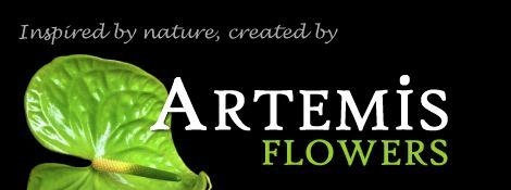 artemis flowers florist logo